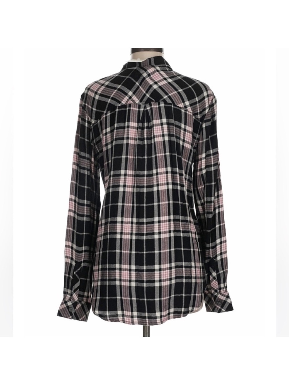 Rails Hunter Button Up Shirt in Onyx Rose Gold Plaid Women’s Medium - Picture 3 of 7